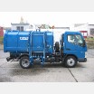 Vehicle for litter bin collection (with linear pressing)